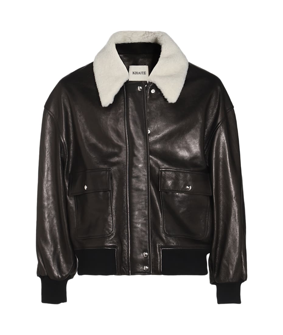 アウターその他 KHAITE JACKET (61424092) Khaite Black Leather Jackets | italist