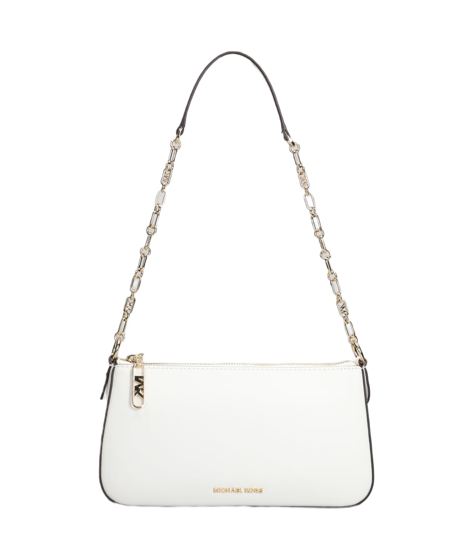 Michael Kors Empire Shoulder Bag In White Leather | italist