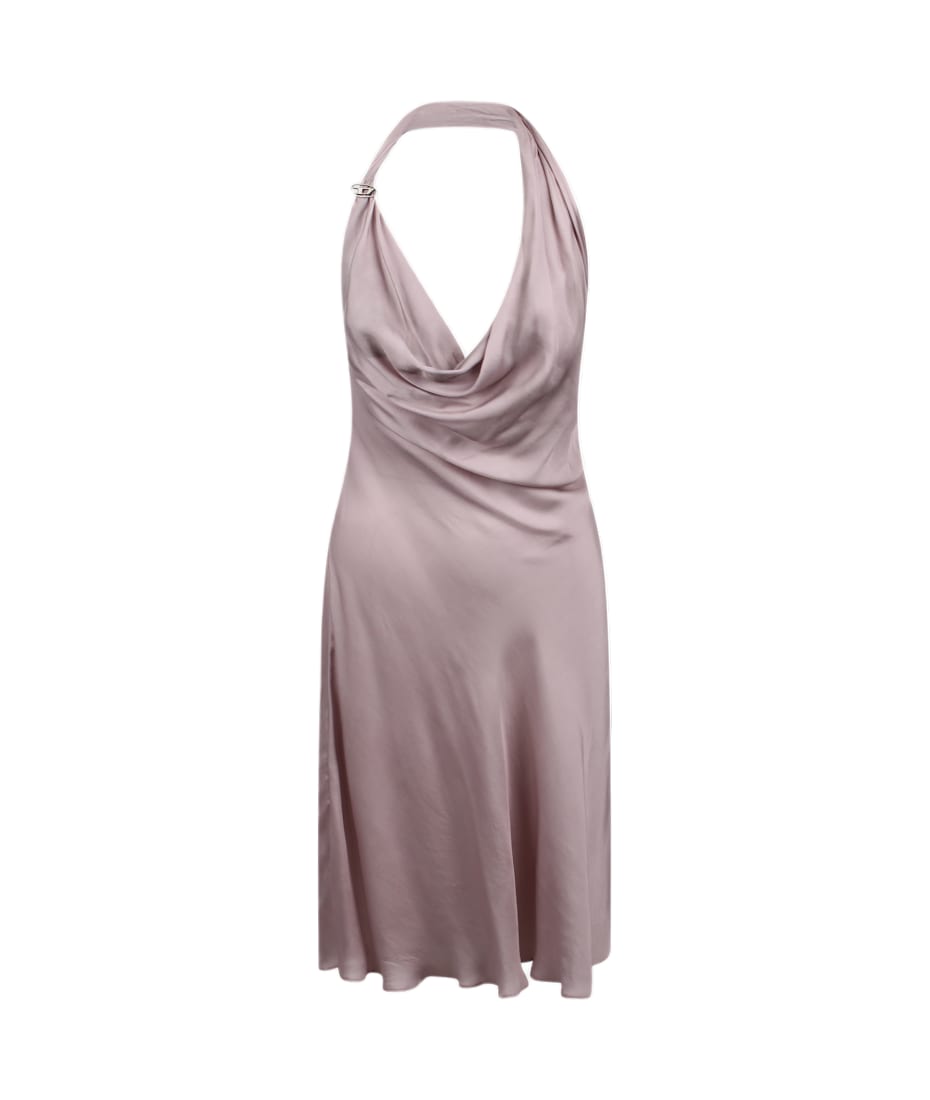 【関税込み】Diesel トープ D-Estiny ミディアムドレス Diesel D-estiny Bias-cut Dress With Asymmetric Hemline