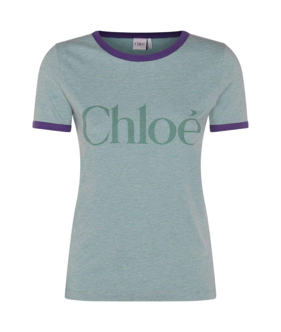 Tシャツ・カットソー CHLOE GREEN AND PURPLE COTTON T-SHIRT Chloé Green And Purple Cotton T-shirt | italist