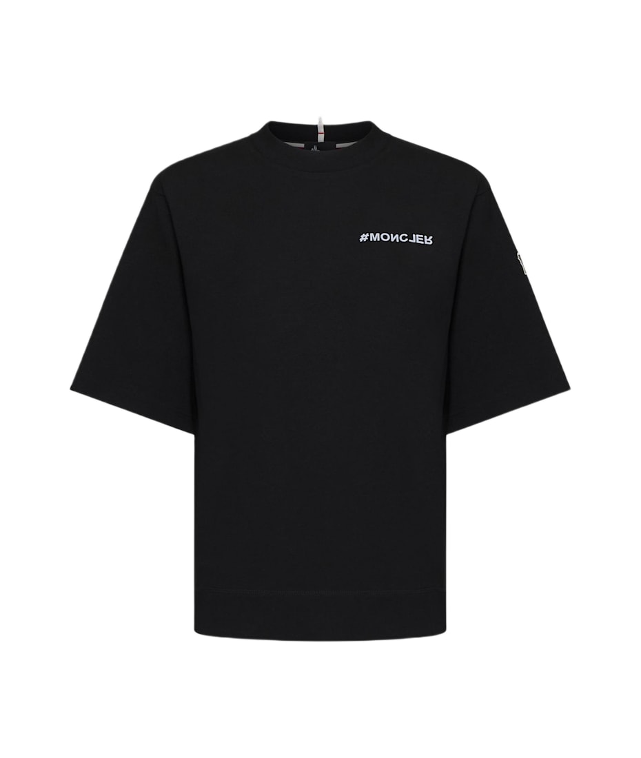 【送関込】MONCLER☆Cotton t-shirt with quote logo Moncler Logo Cotton T-shirt | italist