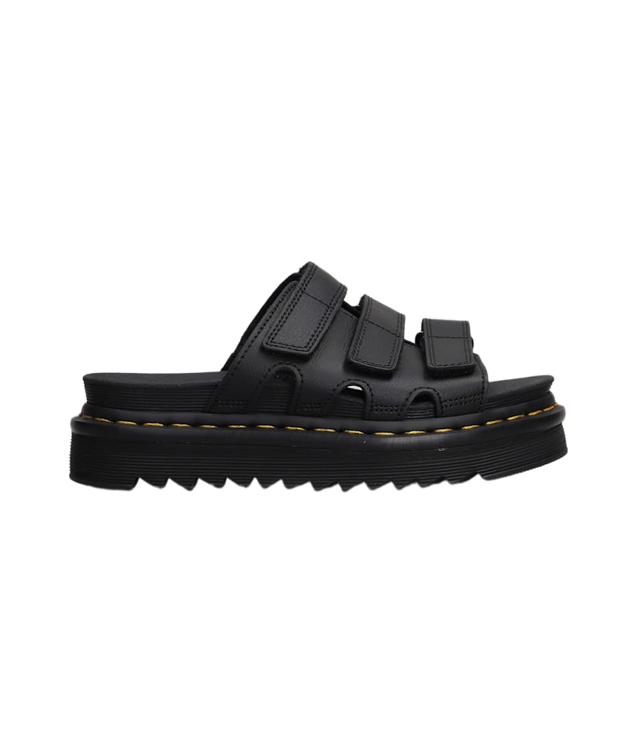 ☆送料無料☆ Dr. Martens Raine Slide ☆ Raine Slide Athena leather sandals in Black | Dr. Martens