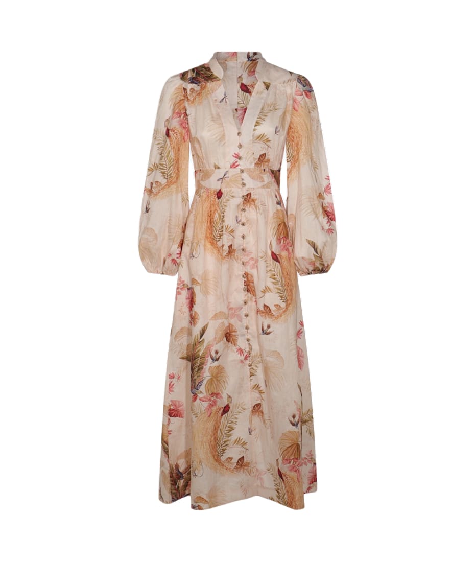 Zimmermann Cream Linen Dress | italist Zimmermann Cream Linen Dress | italist