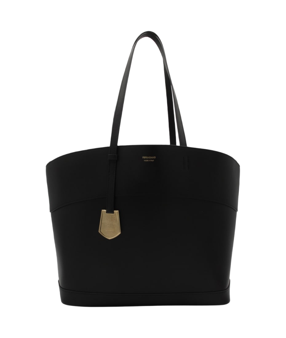 Ferragamo black tote sale