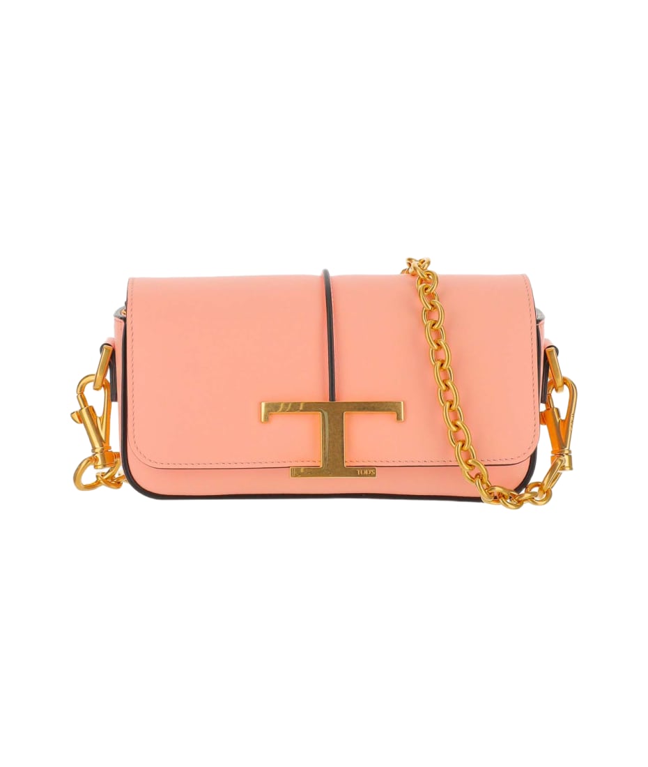 【TOD'S】T TIMELESS CHAIN BAG Tod's T Timeless Chain-linked Crossbody Bag | italist