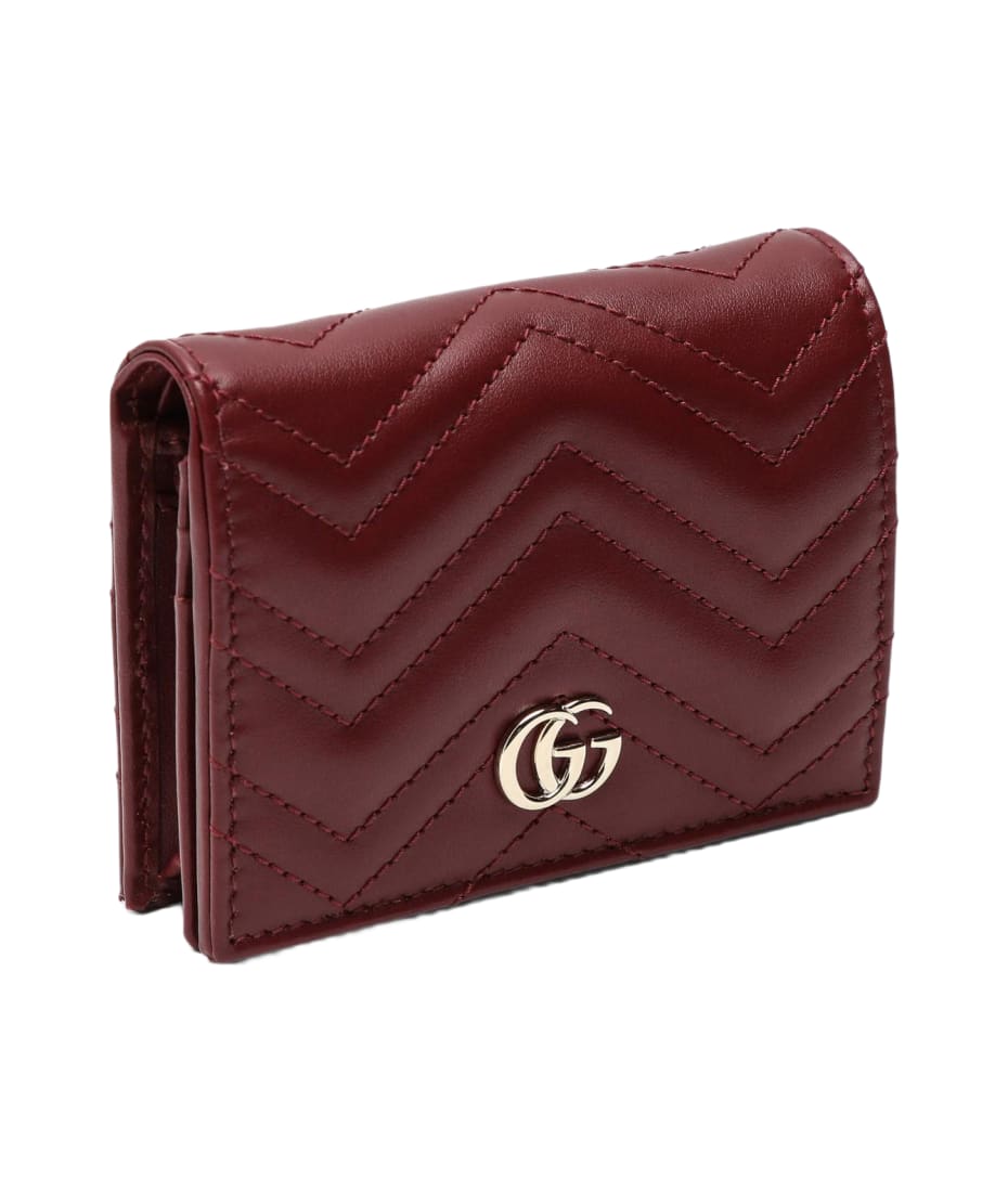 カードケース・名刺入れ GUCCI GG MARMONT ROSSO ANCORA CARD HOLDER Gucci Gg Marmont Rosso Ancora Card Holder | italist, ALWAYS