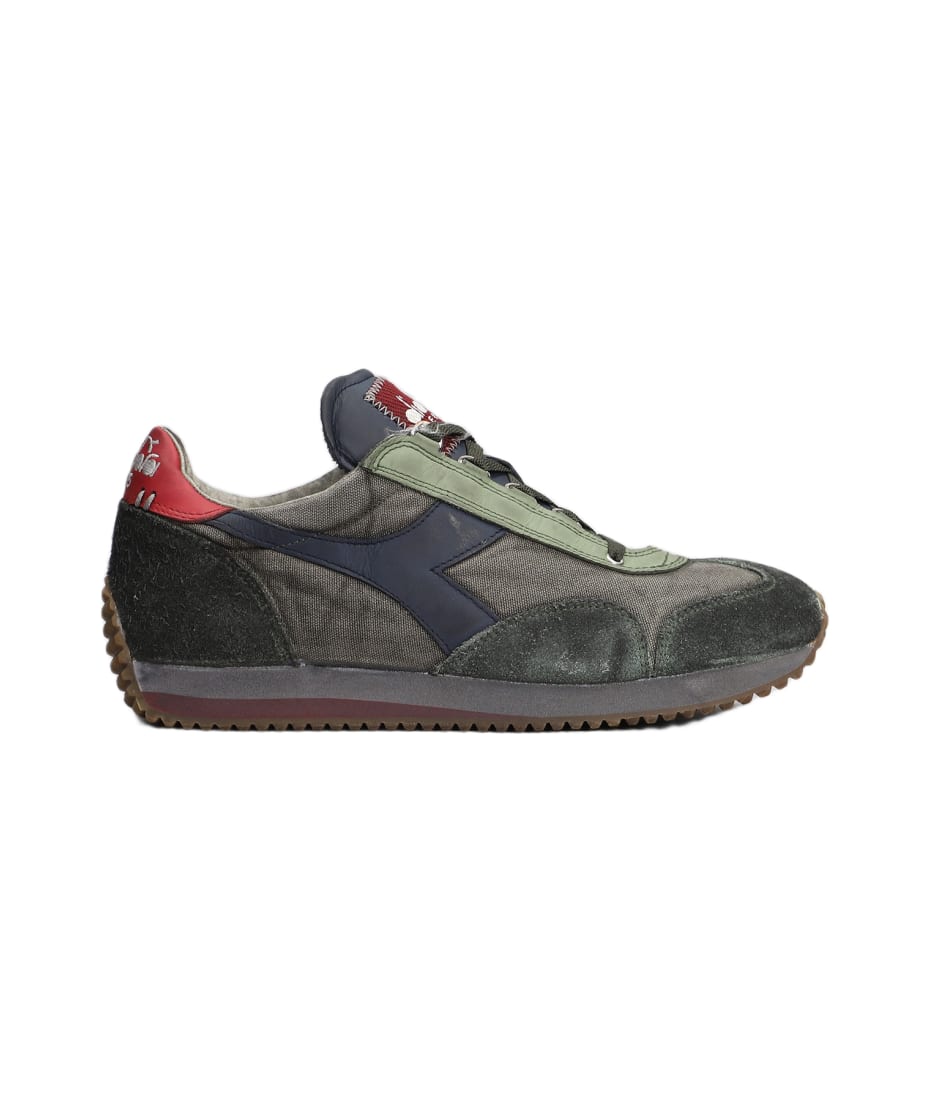 Diadora Heritage Equipe H Sneakers In Green Suede And Fabric italist ALWAYS LIKE A SALE