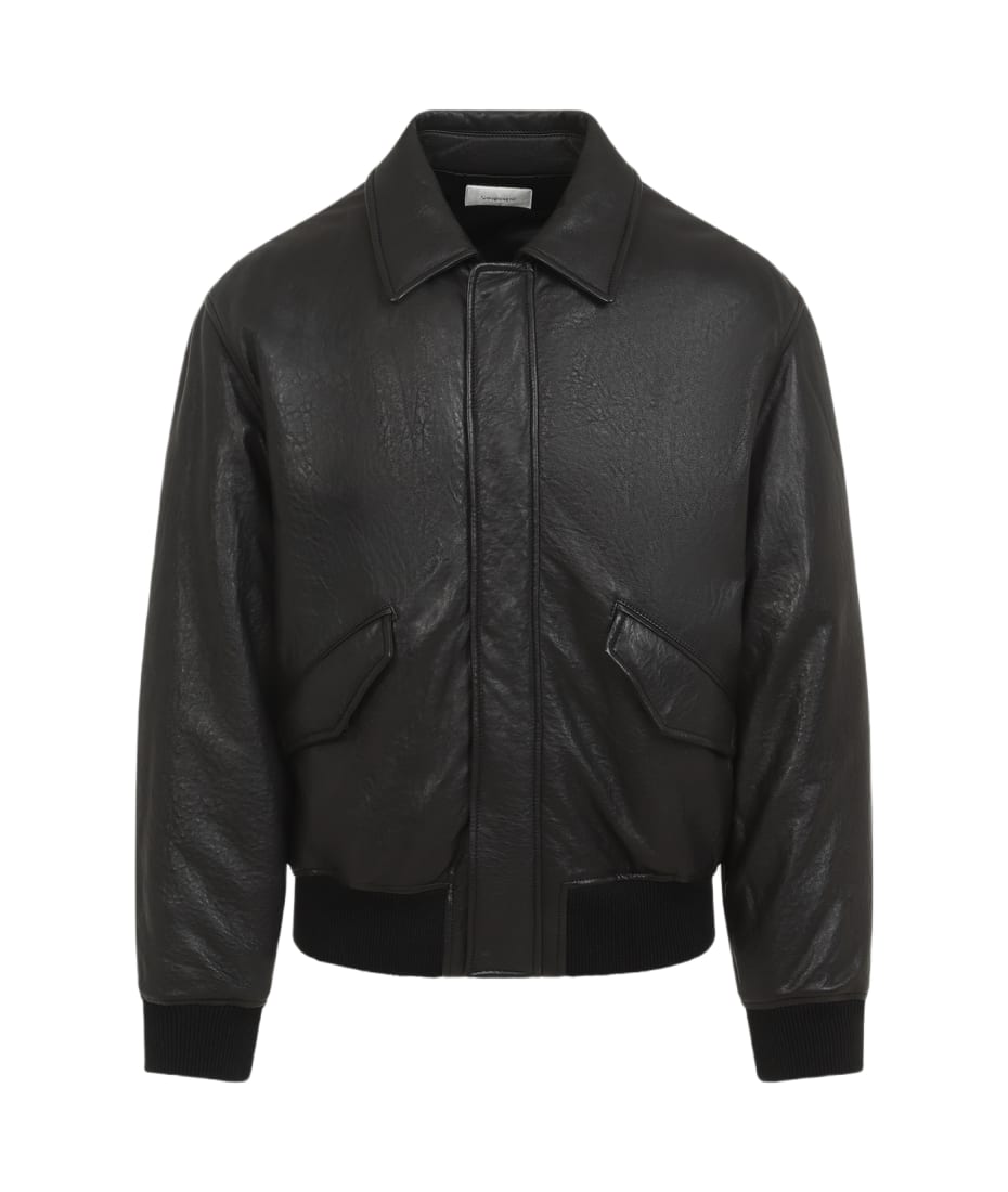 ジャケット Saint Laurent JACKET (823616Y5K32 1242) NWT $5390 Saint Laurent Black Studded Calf Leather Biker