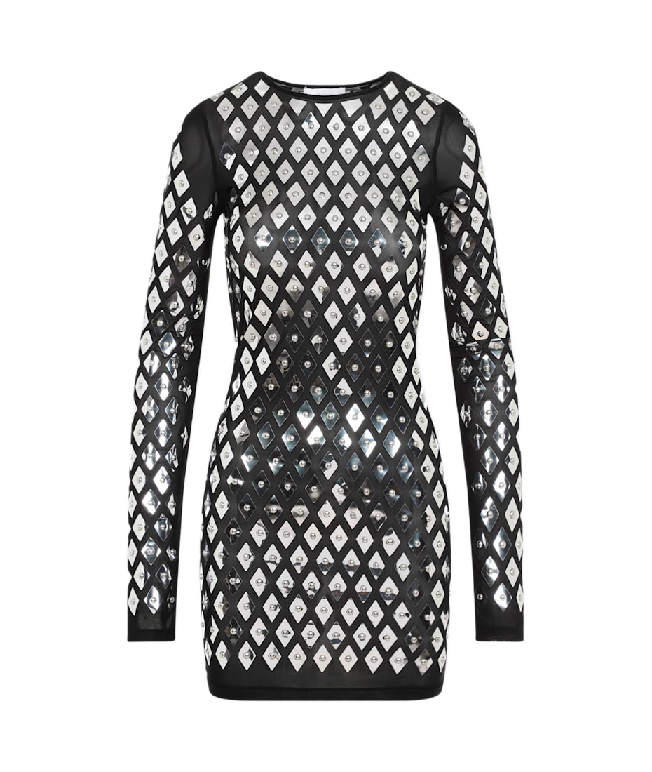knee length dresses for ladies Paco Rabanne Rubber Linked Mini Dress main image 0