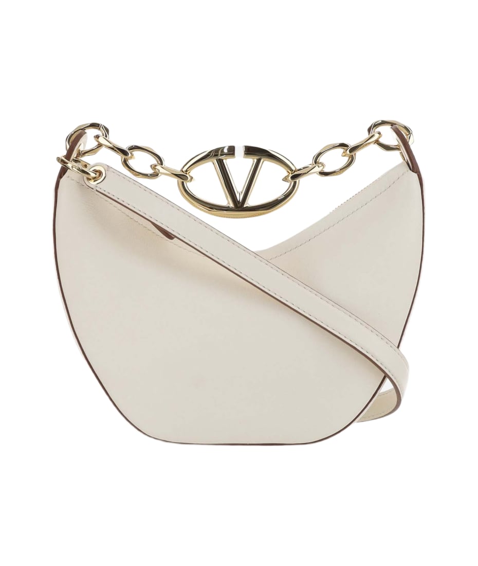 Valentino Garavani Mini Hobo Vlogo Moon Bag In Nappa Leather