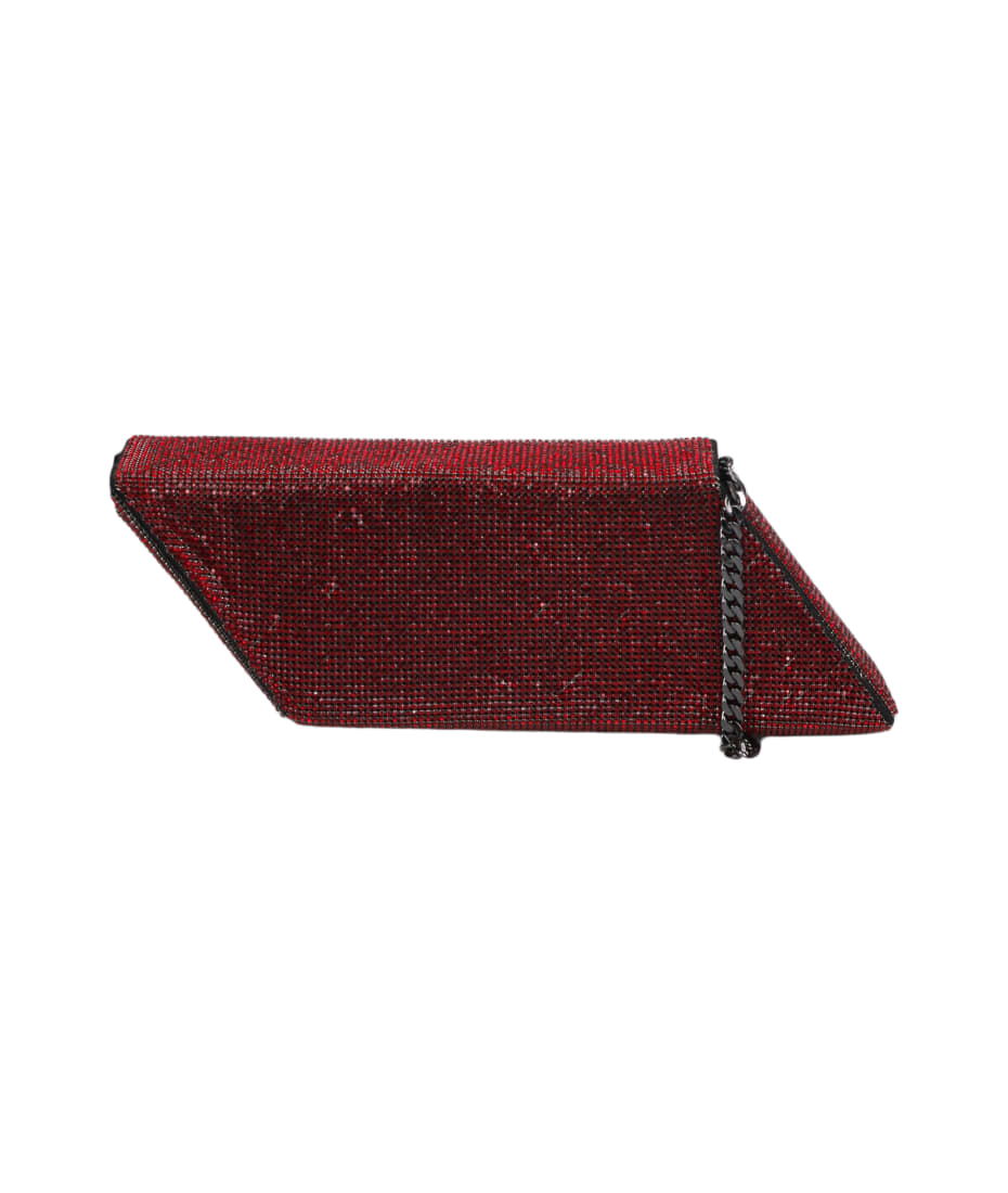 Red embellished clutch bag on sale
