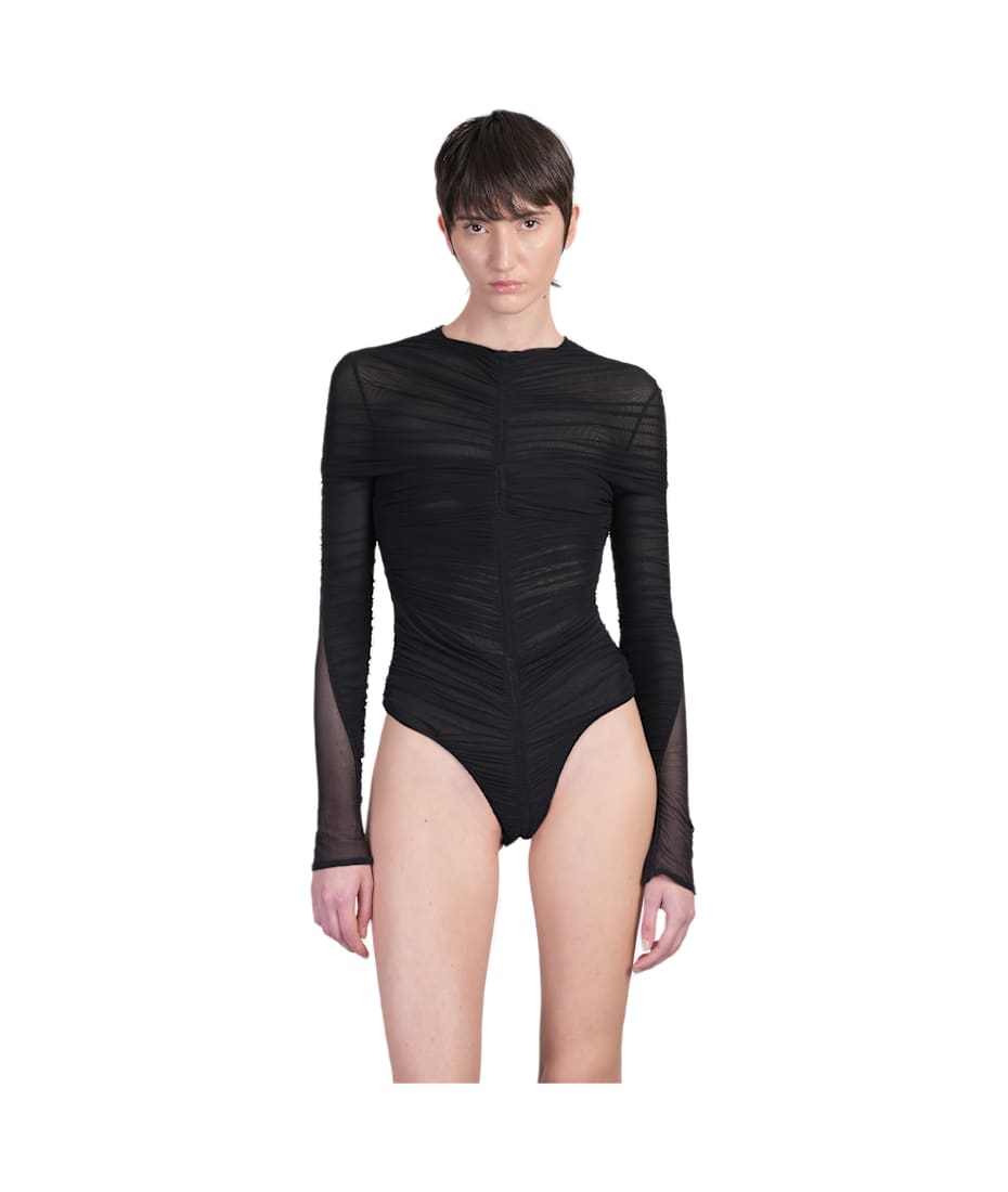 【関税込み】Mugler ブラック スカルプティング ボディスーツ Mugler ボディスーツ - Black | FWRD