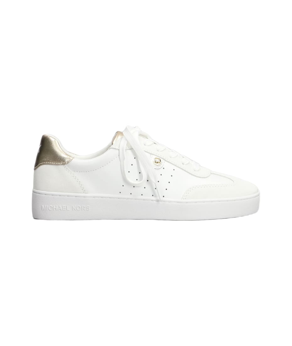 Michael Kors Scotty Sneakers In White Suede And Leather italist ALWAYS LIKE A SALE