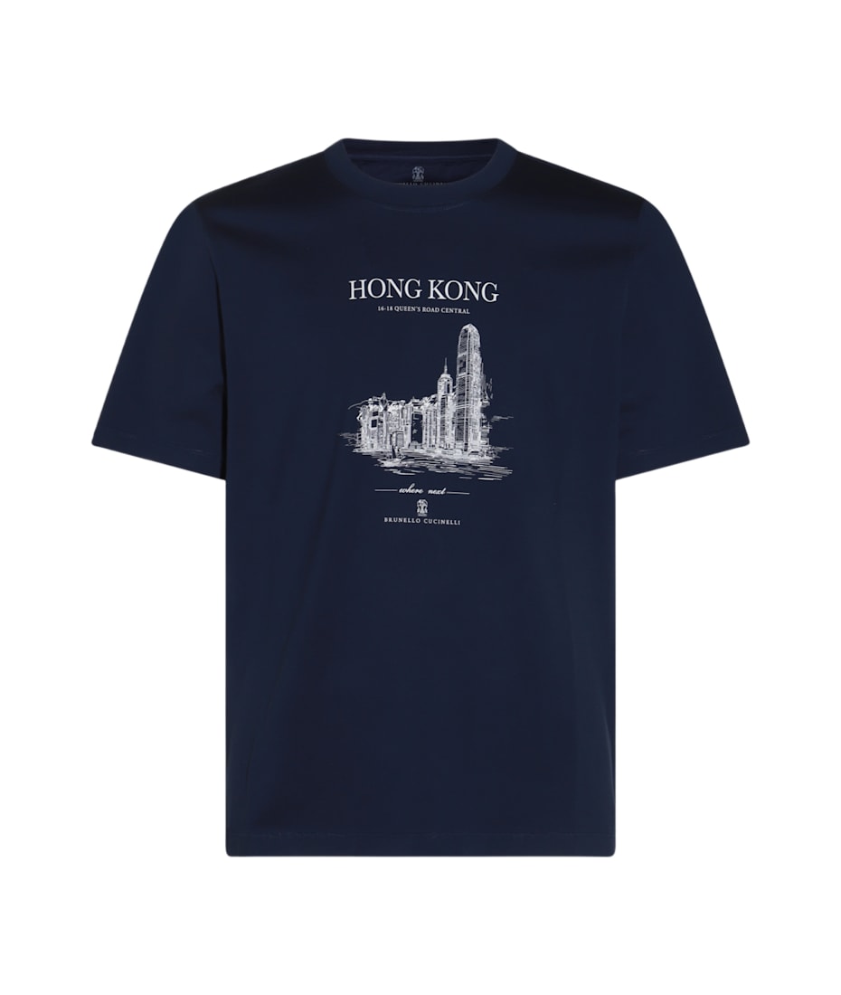 Tシャツ・カットソー BRUNELLO CUCINELLI Regular Fit cotton t-shirt Galassia Brunello Cucinelli Cotton Jersey Logo T-shirt In Galassia