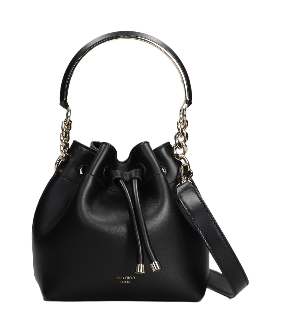Jimmy Choo Bon Bon Shoulder Bag In Black Leather | italist