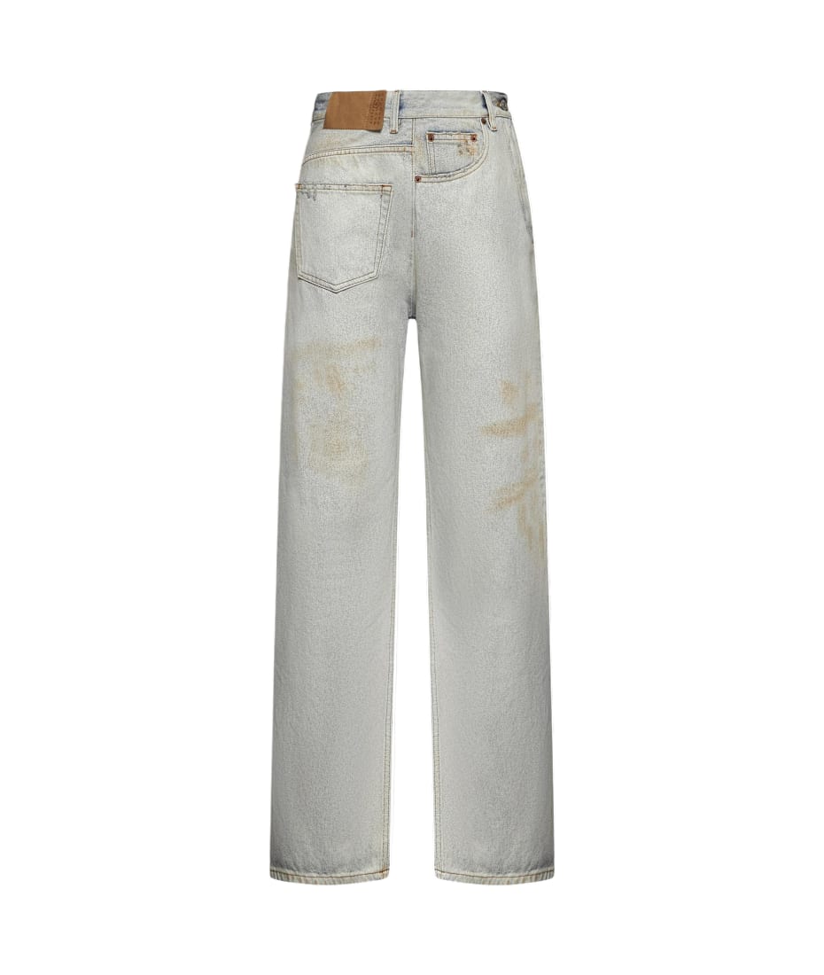 MM6 Maison Margiela Light Blue Denim Twisted Jeans | italist