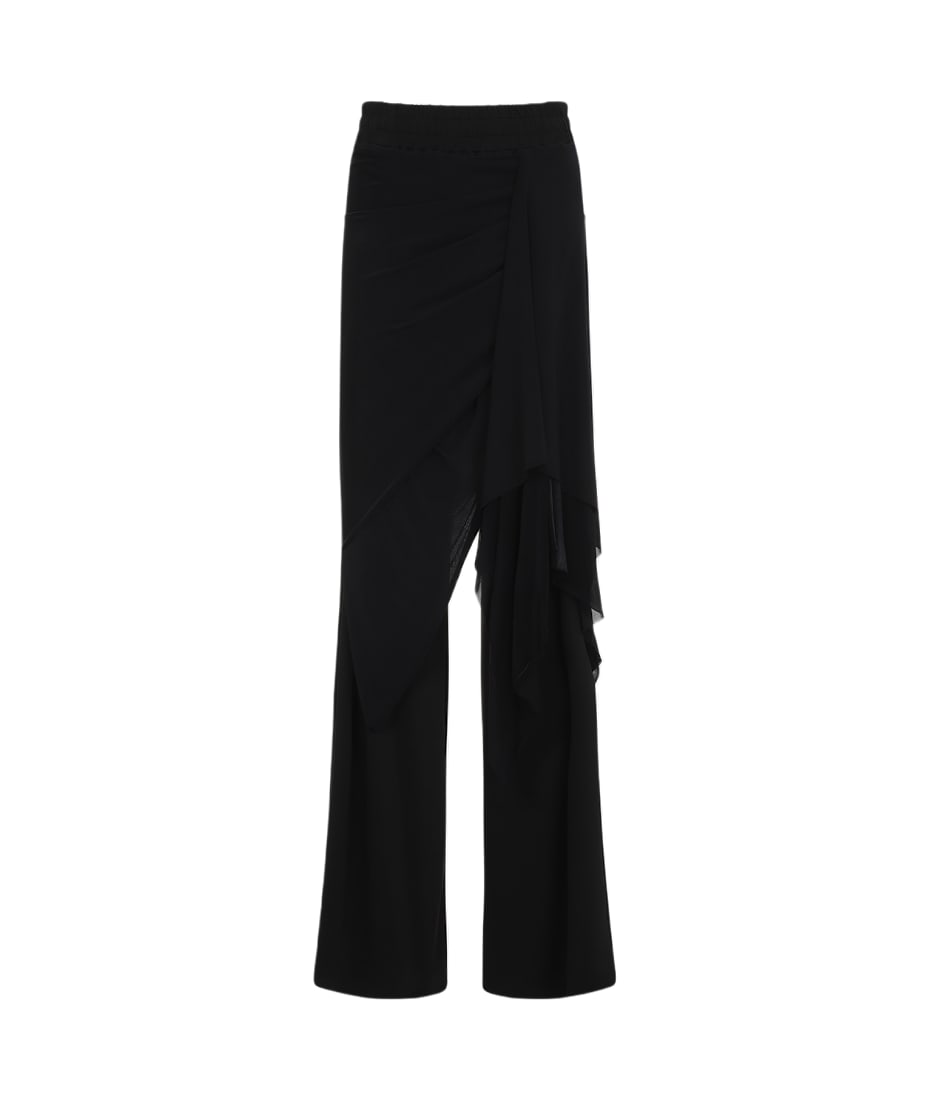パンツ DIESEL P-Frizza-Plain P-FRIZZA-PLAIN Draped pants in fluid jersey｜ブラック