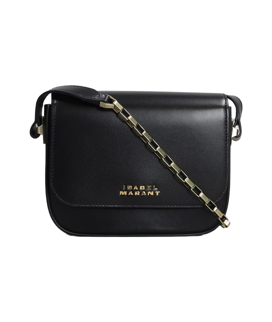 Isabel Marant Black Leather Small Lizza Crossbody Bag italist ALWAYS LIKE A SALE