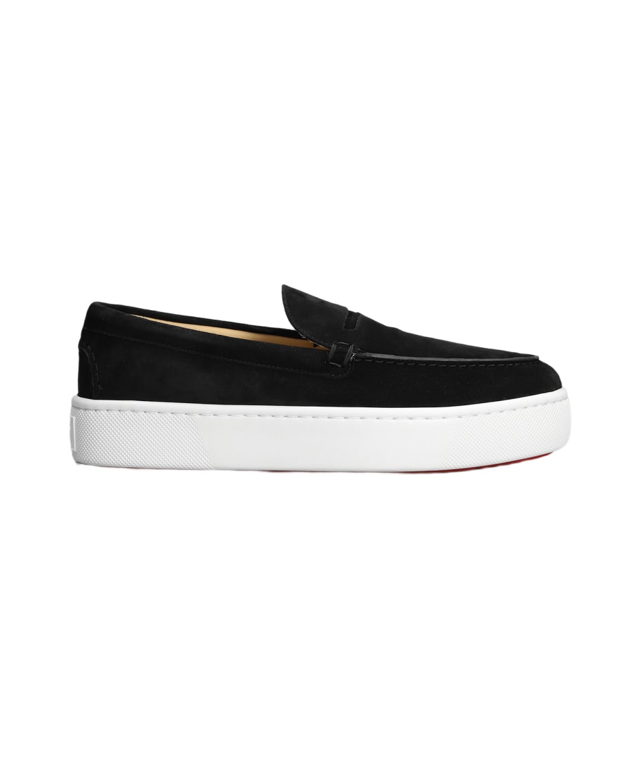 【Christian Louboutin】Paqueboat スエード ボート シューズ Paqueboat suede boat shoes in beige - Christian Louboutin