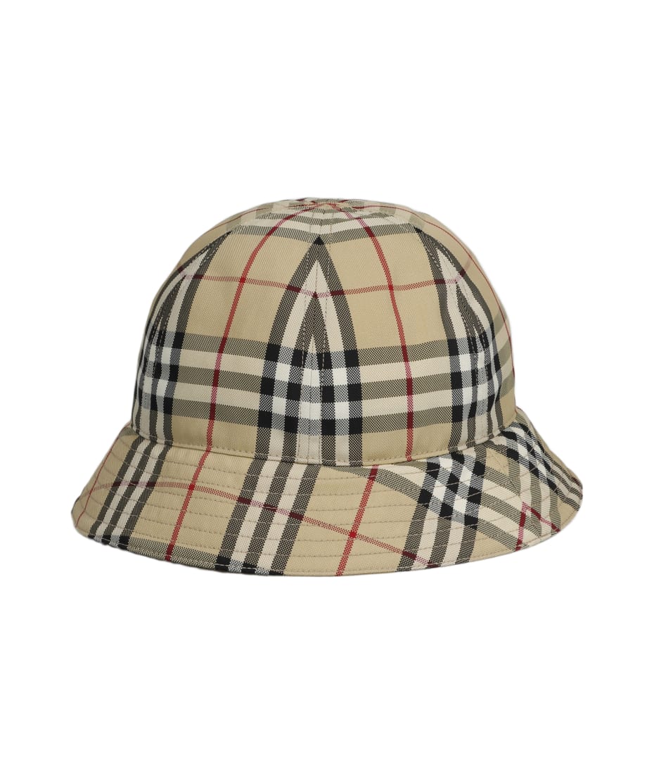 Burberry Vintage Check Bucket Hat Brown in Cotton - US
