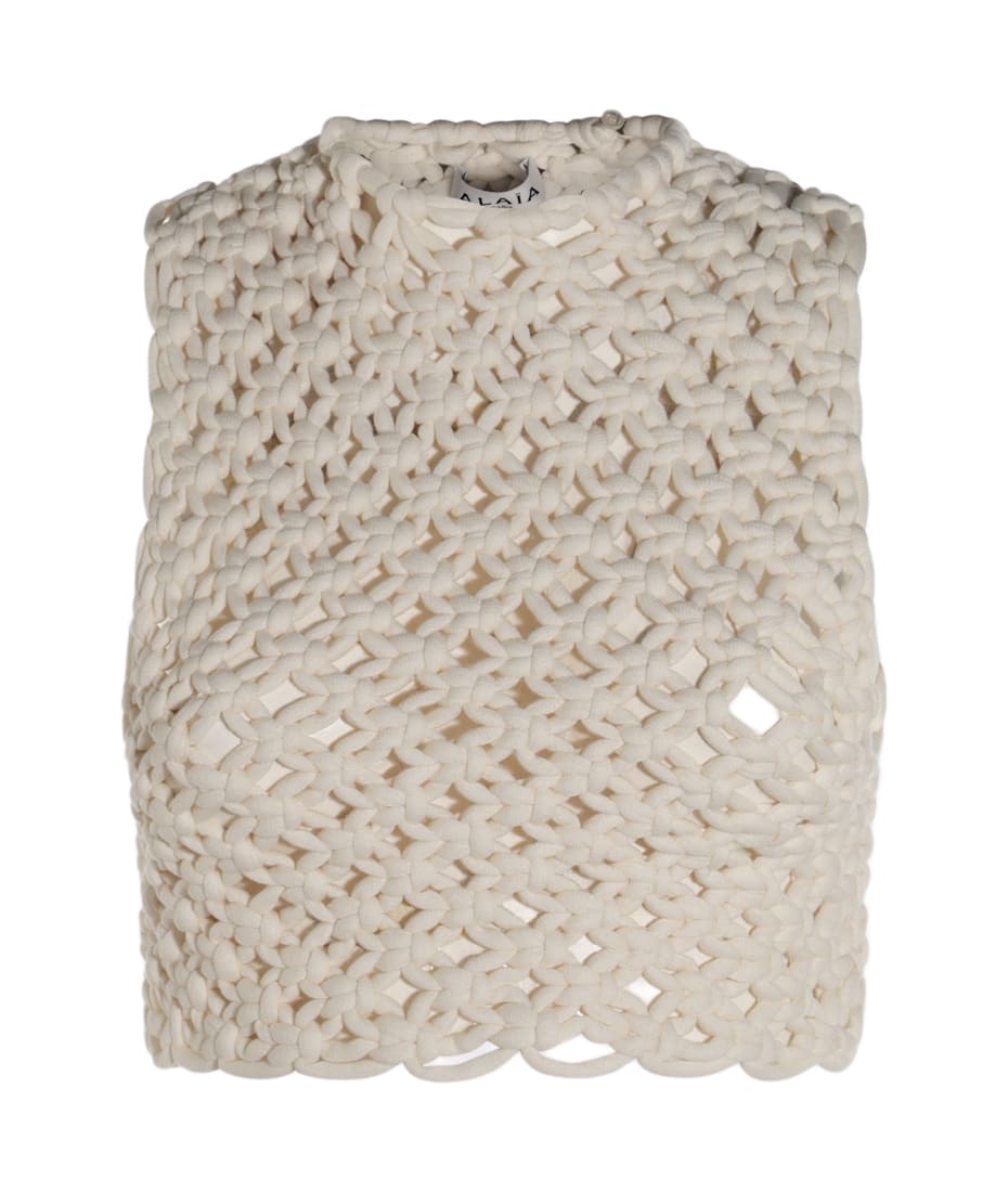 Alaia White Cotton Top | italist