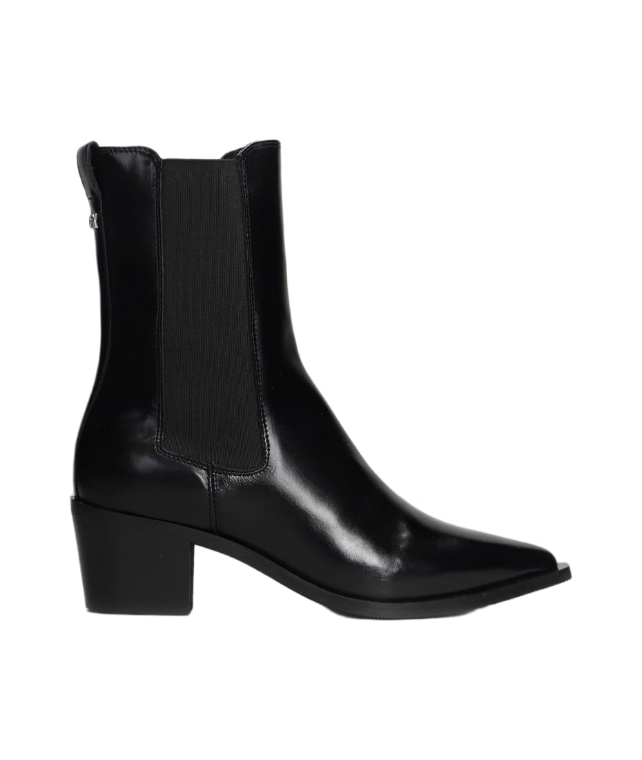 Calvin Klein High Heels Ankle Boots In Black Leather italist ALWAYS LIKE A SALE