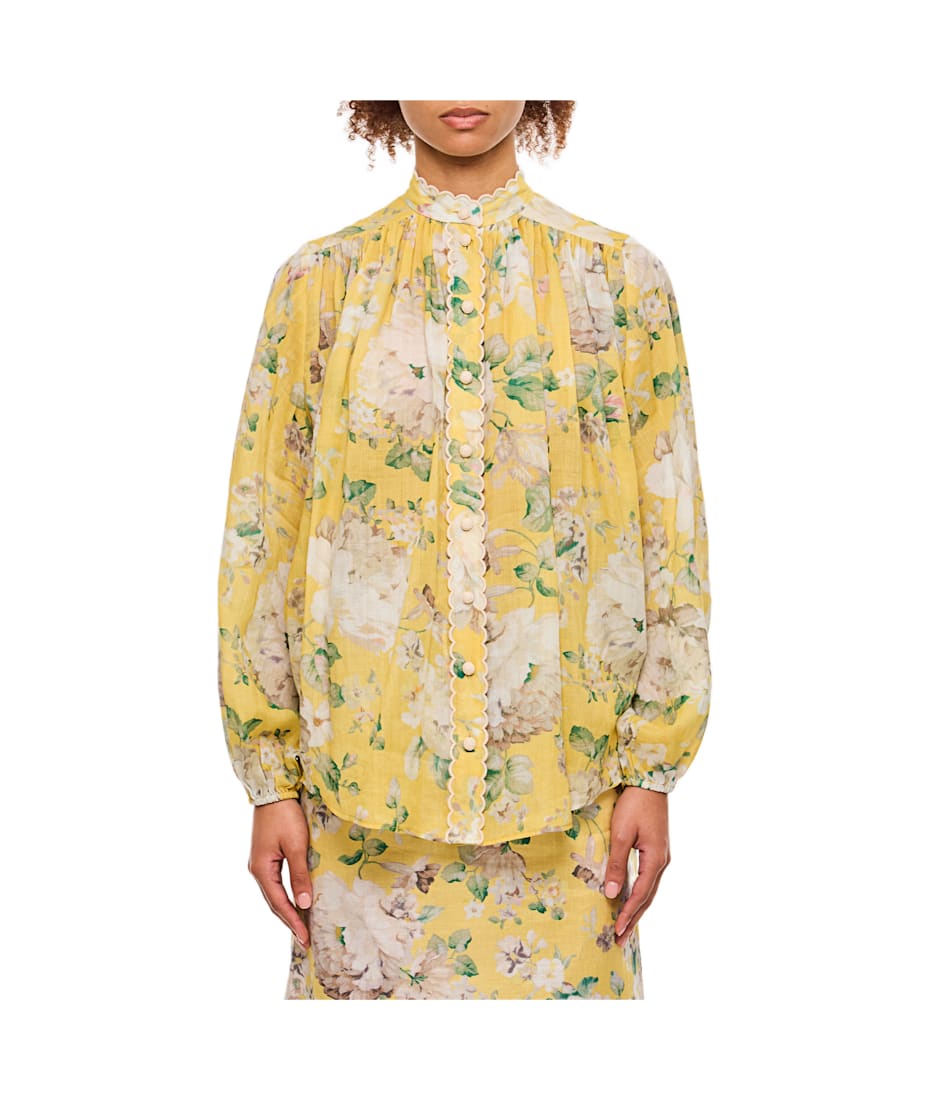 Tシャツ・カットソー Zimmermann SS25 BLOUSE WITH FLORAL PATTERN (0765TRS252 YFL) Zimmermann Blouse With Floral Pattern | italist