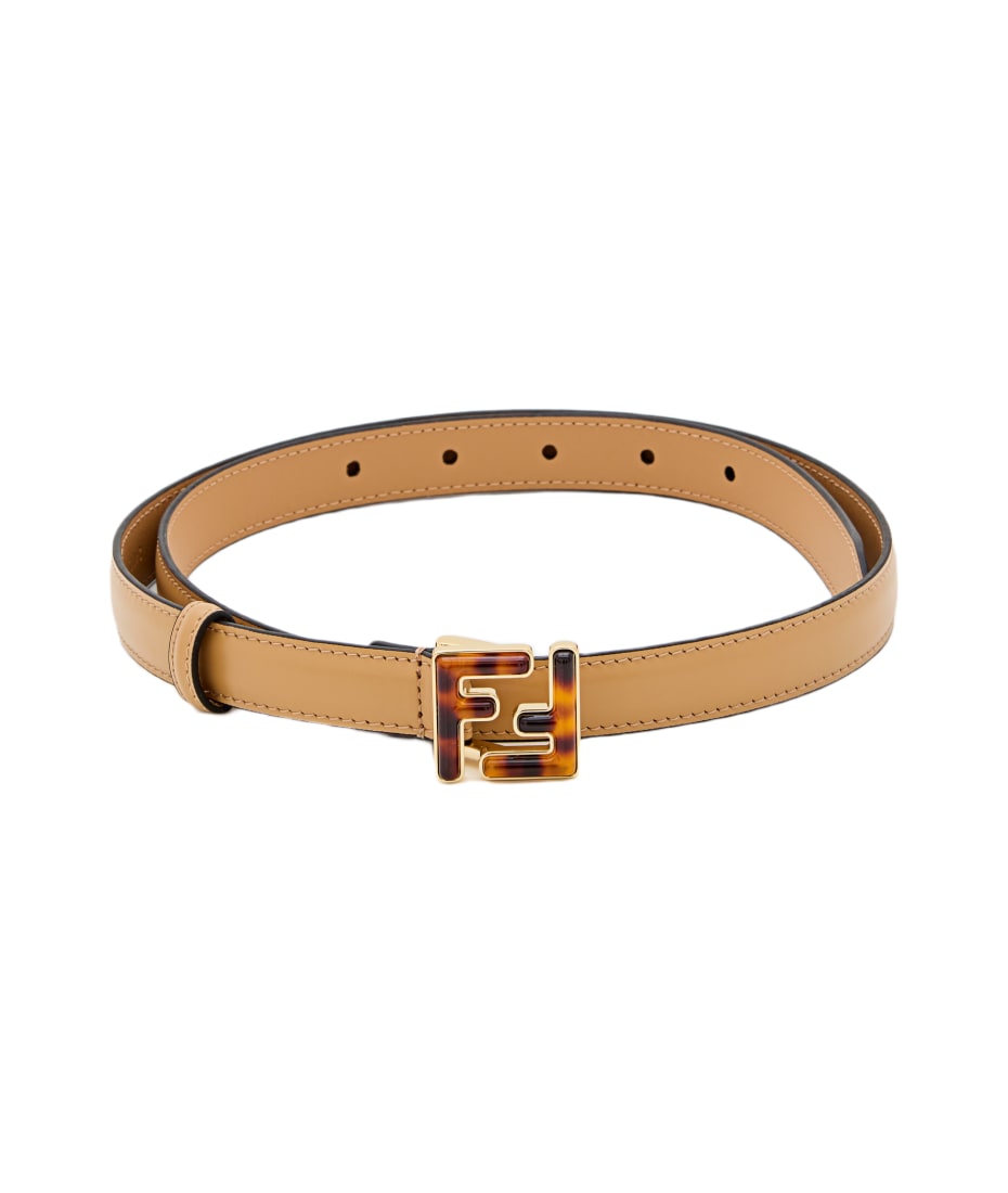 2cm Leather Belt With Logo