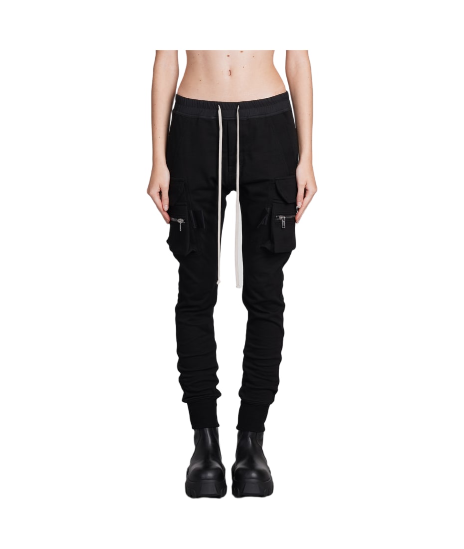 Rick Owens Mastodon Cargo Pants In Black Cotton | italist