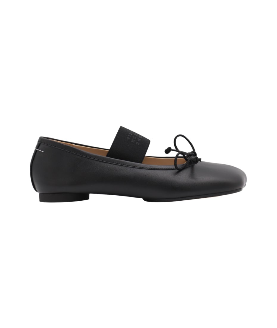 フラットシューズ MM6 MAISON MARGIELA BLACK LEATHER FLATS MM6 Maison Margiela Black Leather Flats | italist