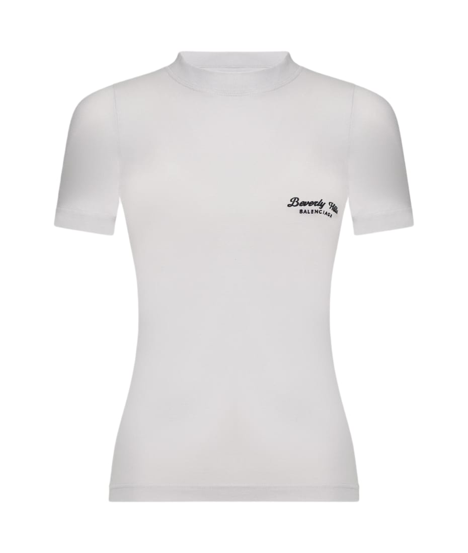 訳あり超特価の通販 Balenciaga Logo Cotton Fitted T-shirt | italist トップス