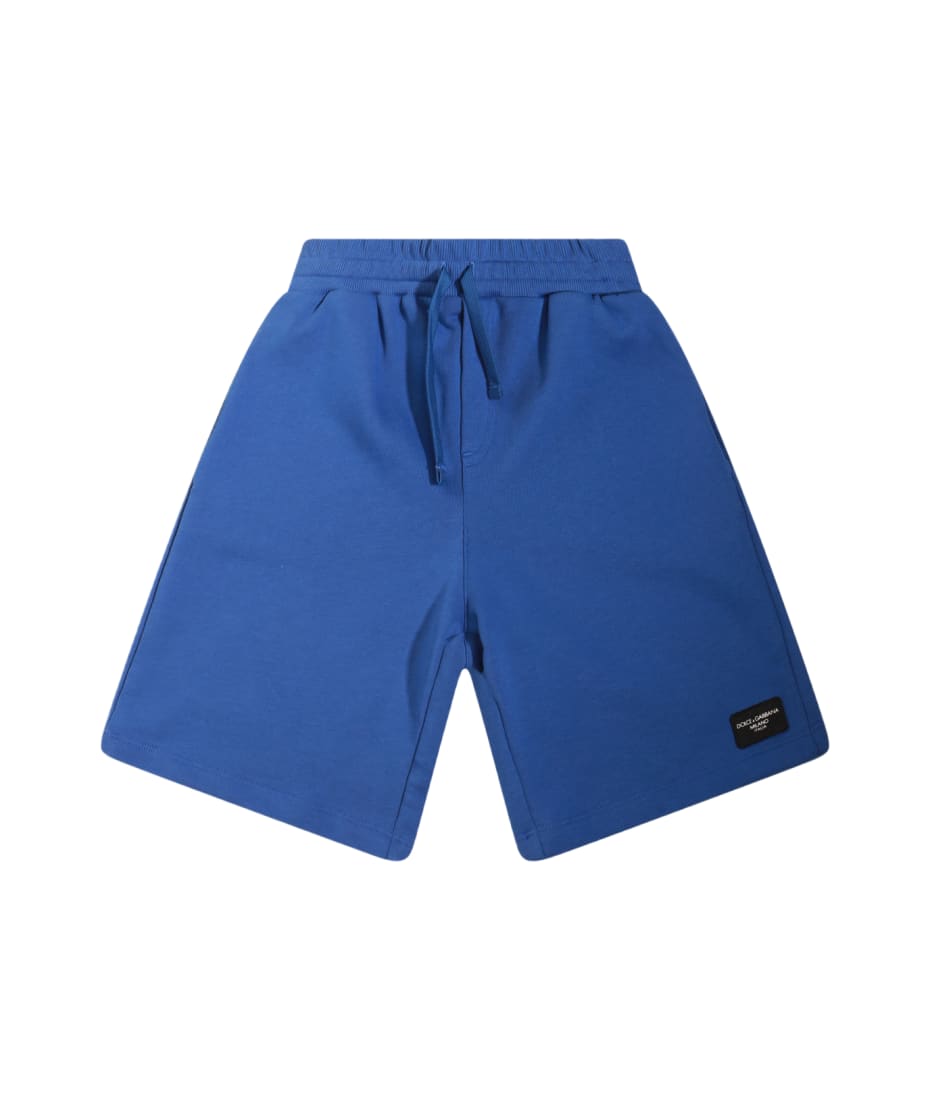 Dolce & Gabbana Blue Cotton Shorts - BLUETTE MEDIO
