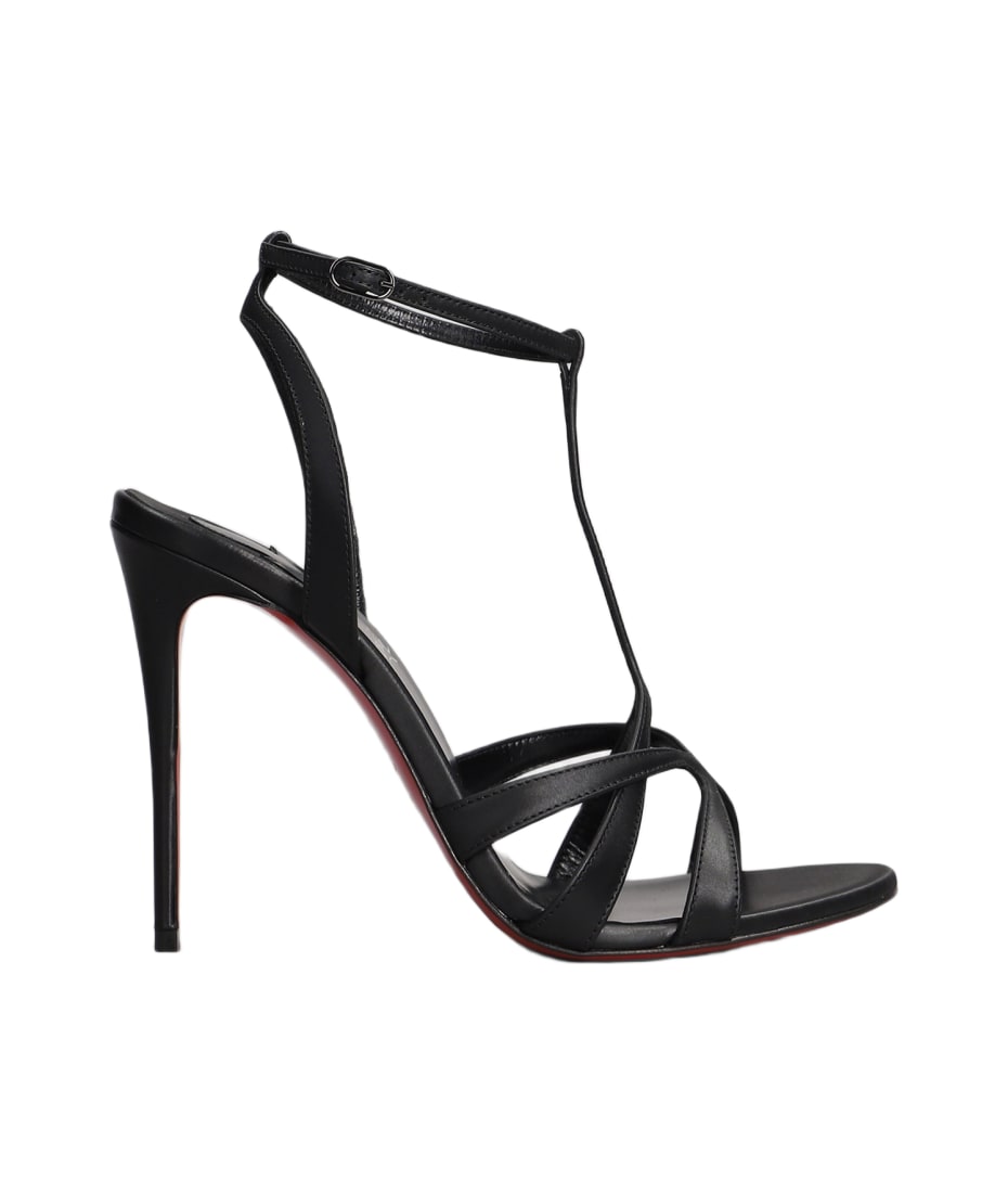 ○★新品 未使用 Christian Louboutin ウーリトスウィング Tangueva 100 metallic leather sandals in silver - Christian