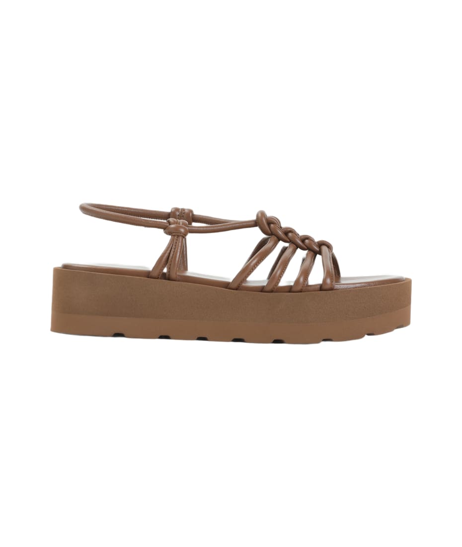 サンダル・ミュール GIANVITO ROSSI Women Sandals 91158 G3244115RICNPS 89332 GREY Gianvito Rossi - Silver Leather Ankle Strap Sandal, 55mm