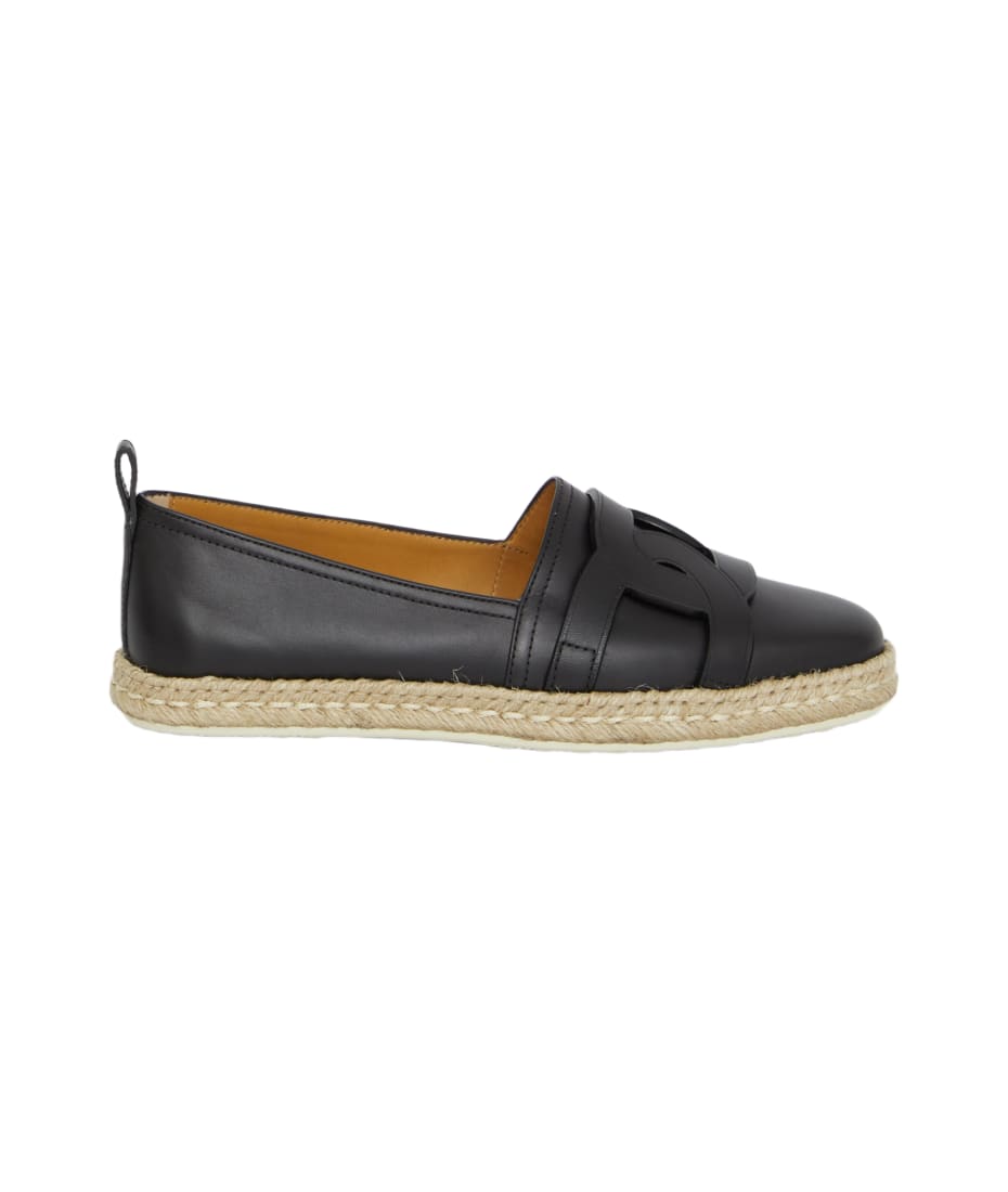 Kate Leather Espadrilles in White - Tods