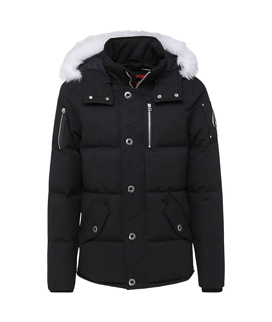 Moose Knuckles Black And White 3q Down Jacket | italist Moose Knuckles Black And White 3q Down Jacket | italist