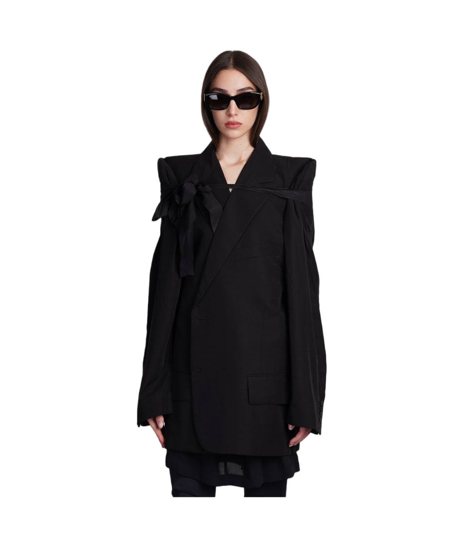 Balenciaga Blazer In Black Wool And Polyester | italist