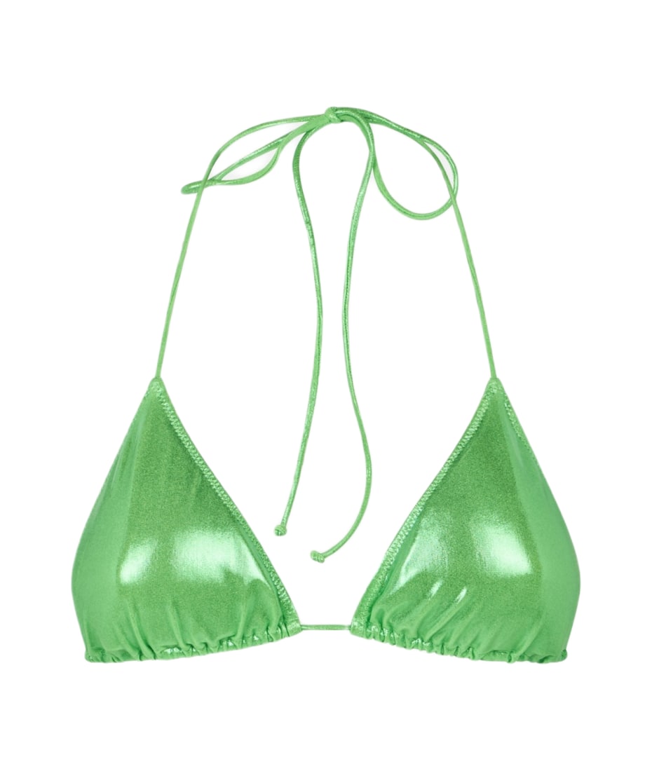 ビキニ MC2 SAINT BARTH Women Swimsuit MRL0001 GREEN MC2 Saint Barth Woman Lamina Green Triangle Top Swimsuit