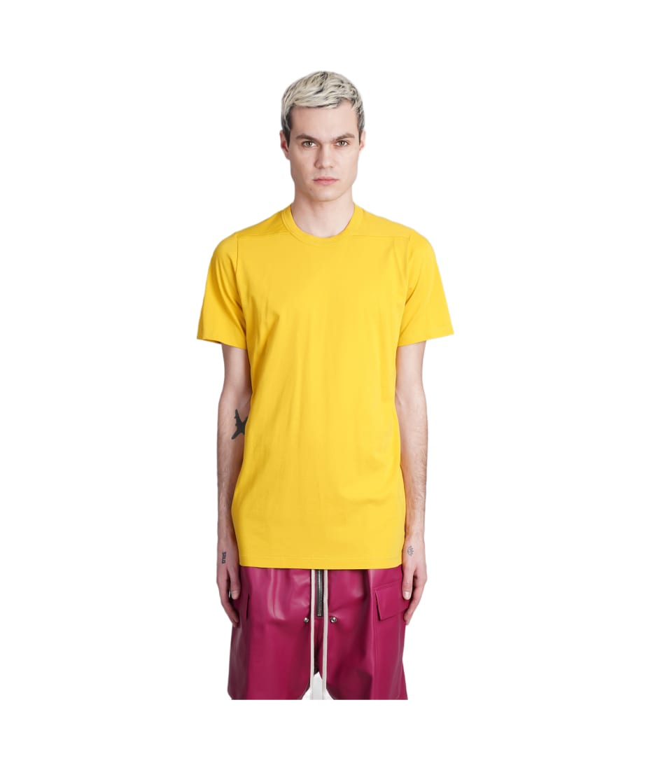Rick Owens Level T T-shirt In Yellow Cotton | italist
