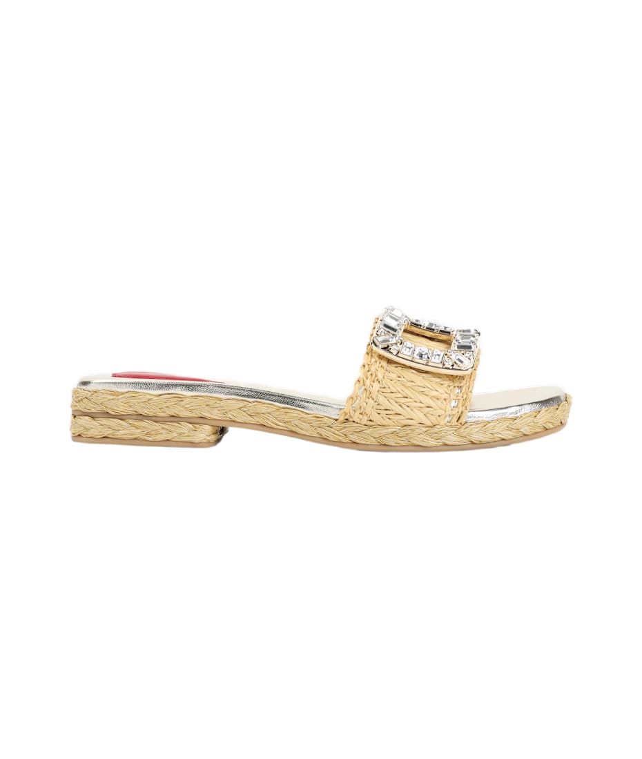 Roger Vivier Strass Buckle Raffia 25 Espadrillas New Releases