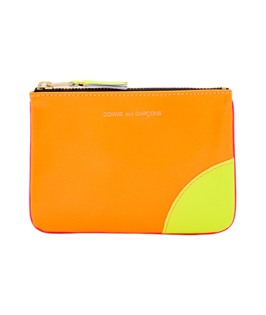 Comme des Garcons Play Super Fluo Leather Line Wallet italist ALWAYS LIKE A SALE