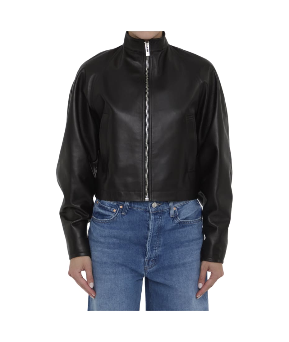 【関税込み】ALAIA ブラック ラウンド レザージャケット ALAÏA BLACK ROUND LEATHER BLAZER |ALAÏA US