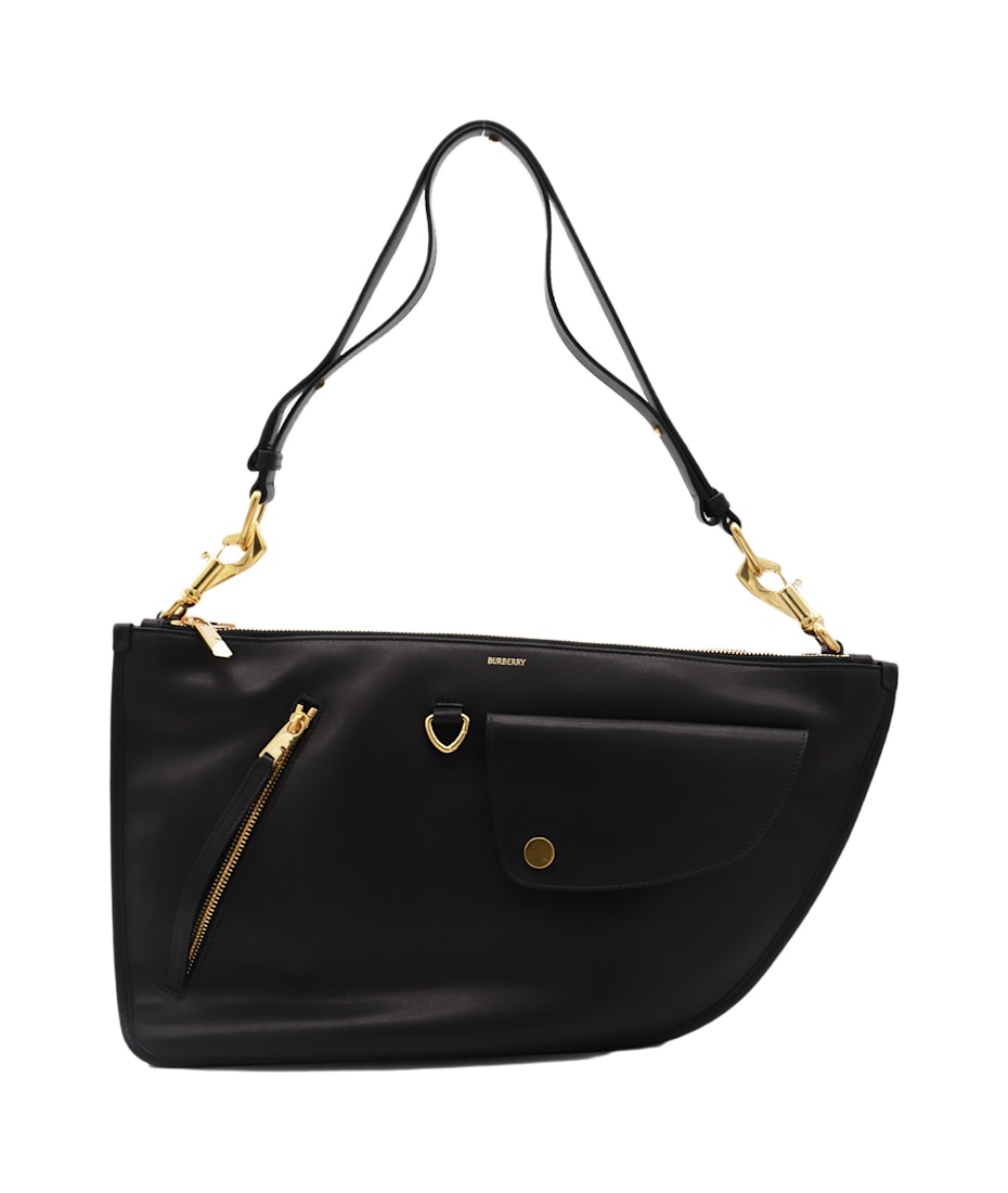VIP【関税送料無料】希少 BURBERRY BLACK LEATHER SHOULDER BAG Burberry Black Leather Shoulder Bag | italist