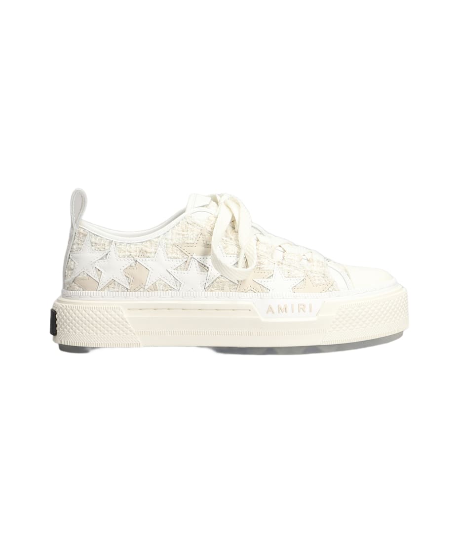 【AMIRI】ベージュ＆ホワイト Stars Low スニーカー AMIRI Off-White Stars Court Low Sneakers Amiri