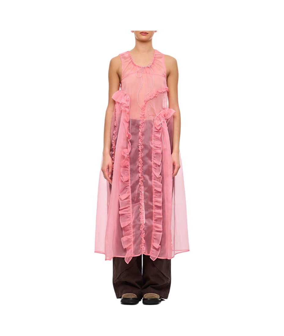 Cecilie Bahnsen Opal Ruffle Silk Satin Dress | italist, ALWAYS LIKE A SALE