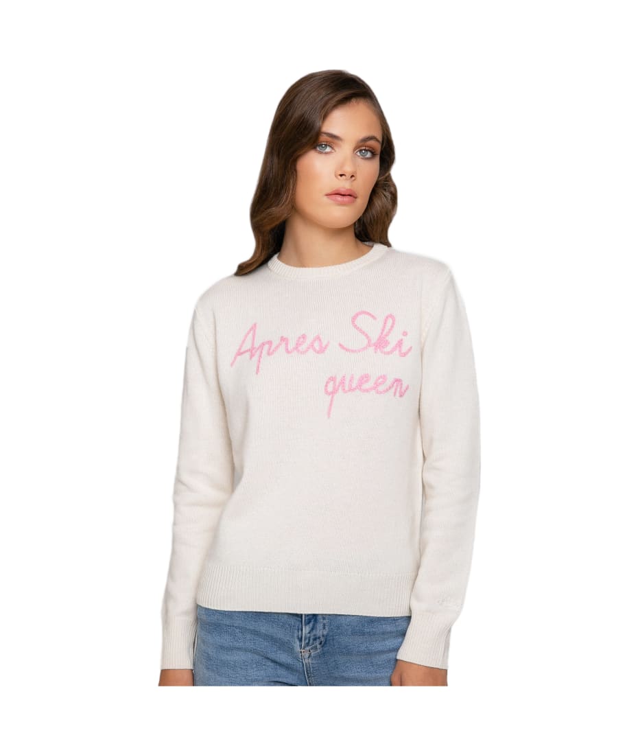MC2 Saint Barth Woman Sweater With Apres Ski Queen Embroidery