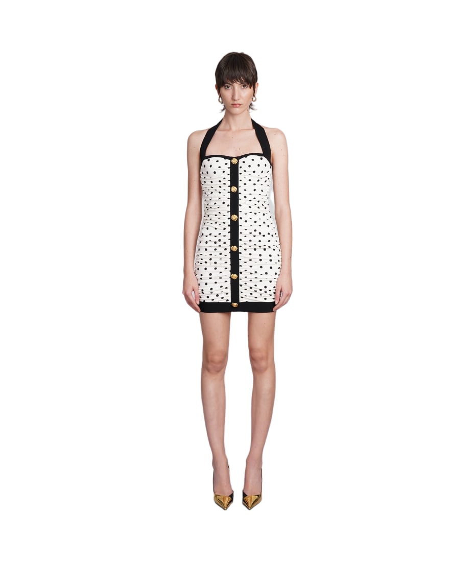 Balmain Dress In White Viscose | italist