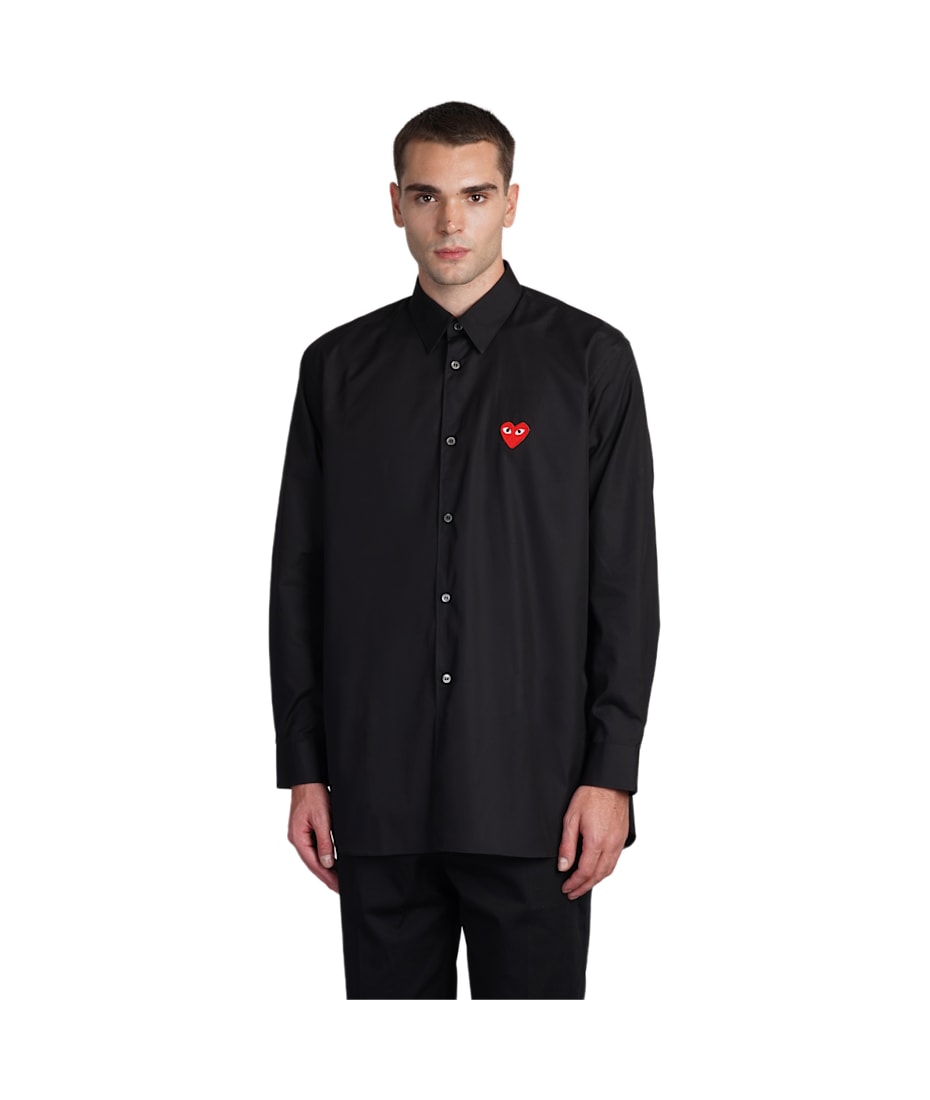 Comme des Garçons Play Shirt In Black Cotton | italist