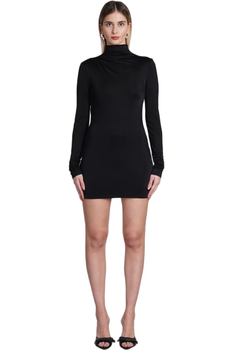 The Andamane Clothing for Women The Andamane Parker Mini Dress In Black Viscose