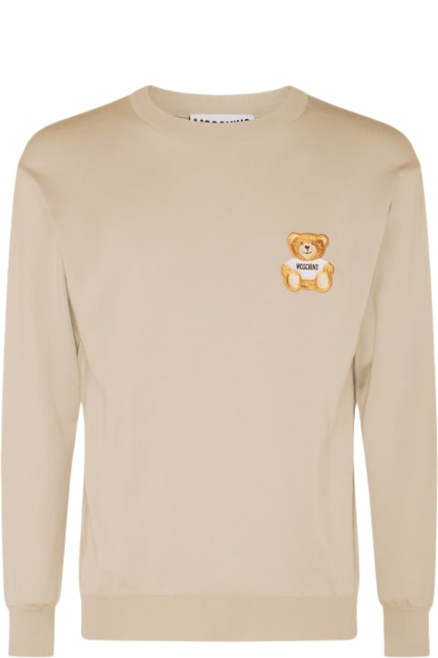 Fleeces & Tracksuits for Men Moschino Beige Cotton Knitwear